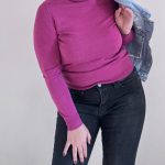 بافت یقه اسکی زنانه